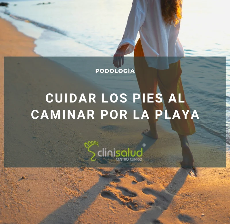 cuidar los pies al caminar por la arena